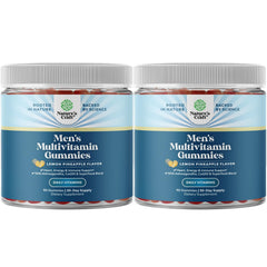 Natures Craft Men's Multivitamin Gummies with CoQ10 and Ashwagandha for daily energy support.