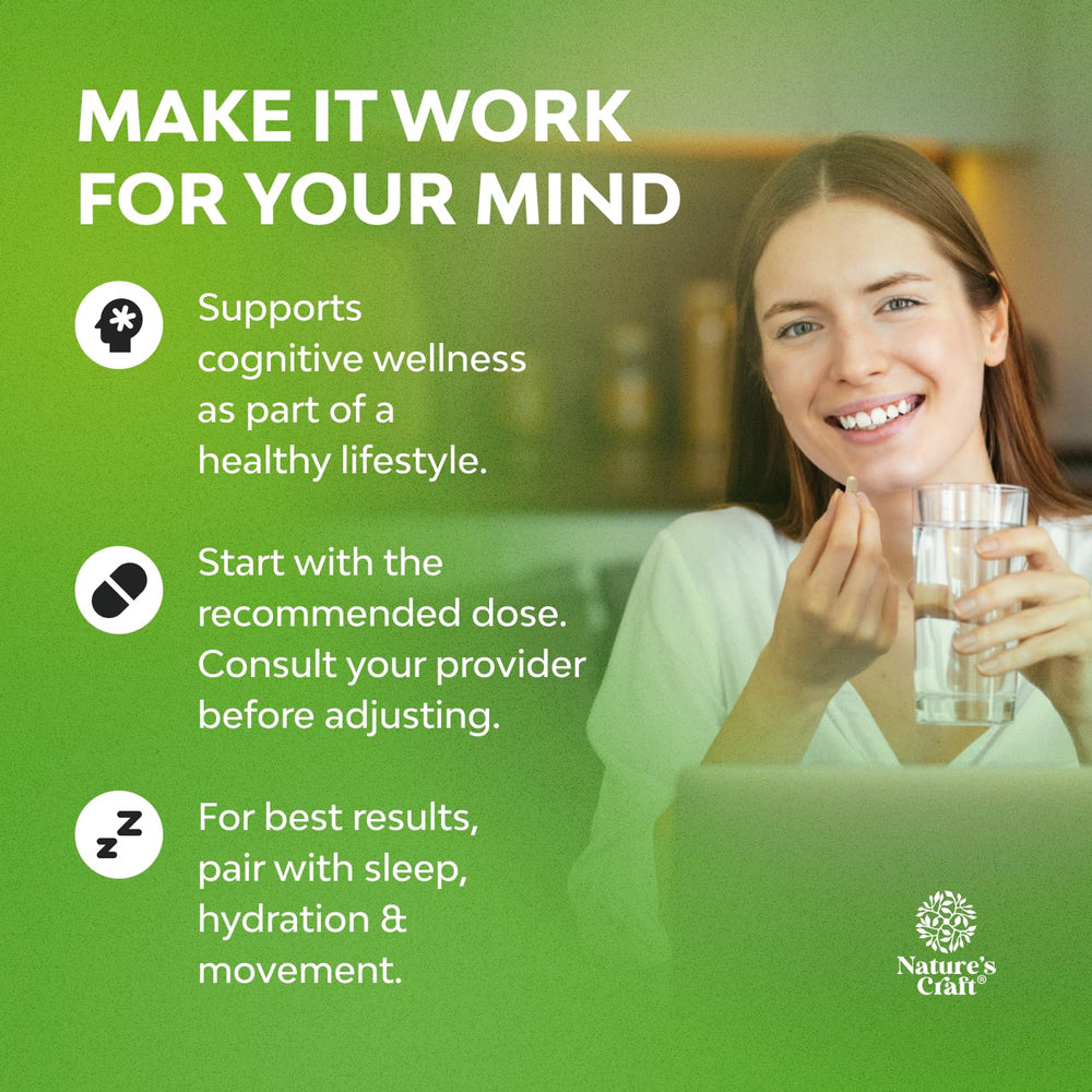 Natures Craft bottle in a morning routine setting for energy and focus.