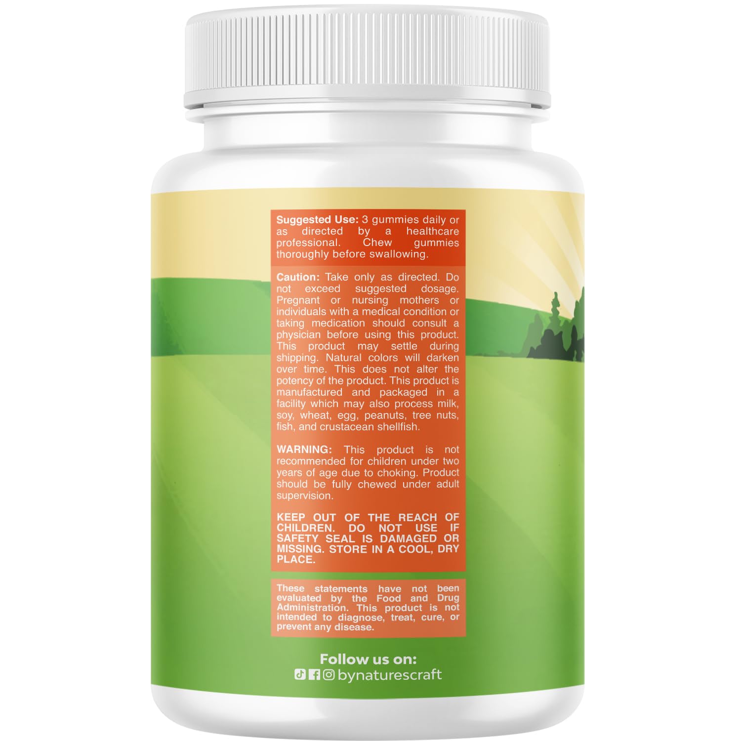 Closeup of Natures Craft Omega DHA Kids gummies with bright colors and kid-friendly texture.