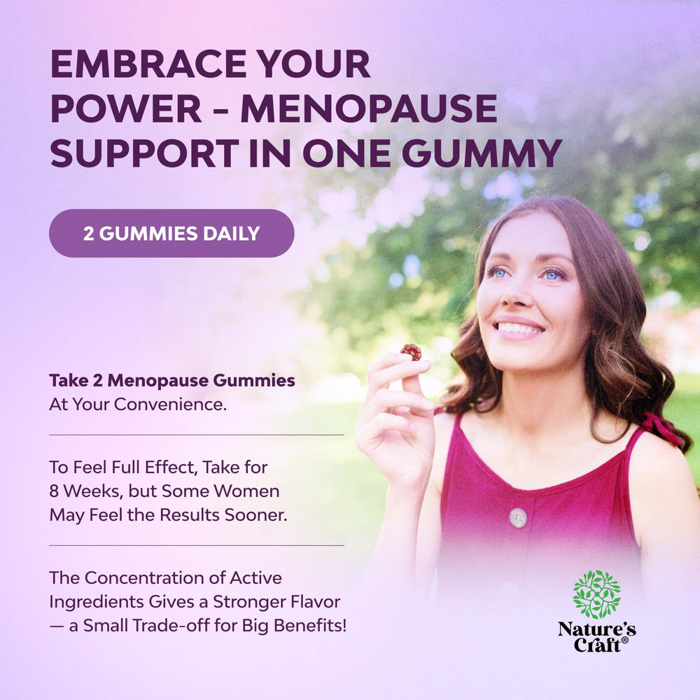 Natures Craft Pre & Post menopause support gummies suitable for all stages