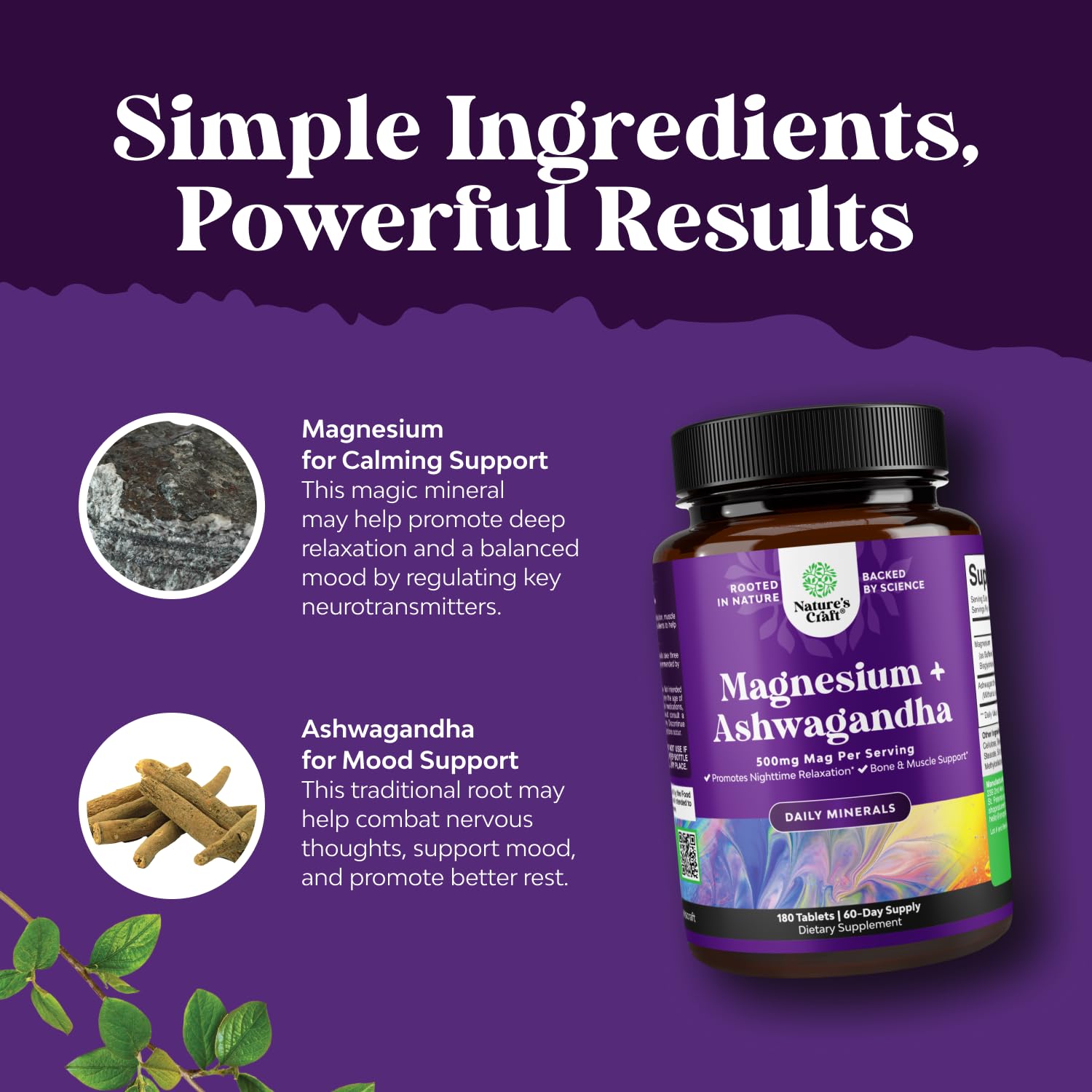 Natures Craft Pure Calm immunity icon echoes daily immune support from minerals.