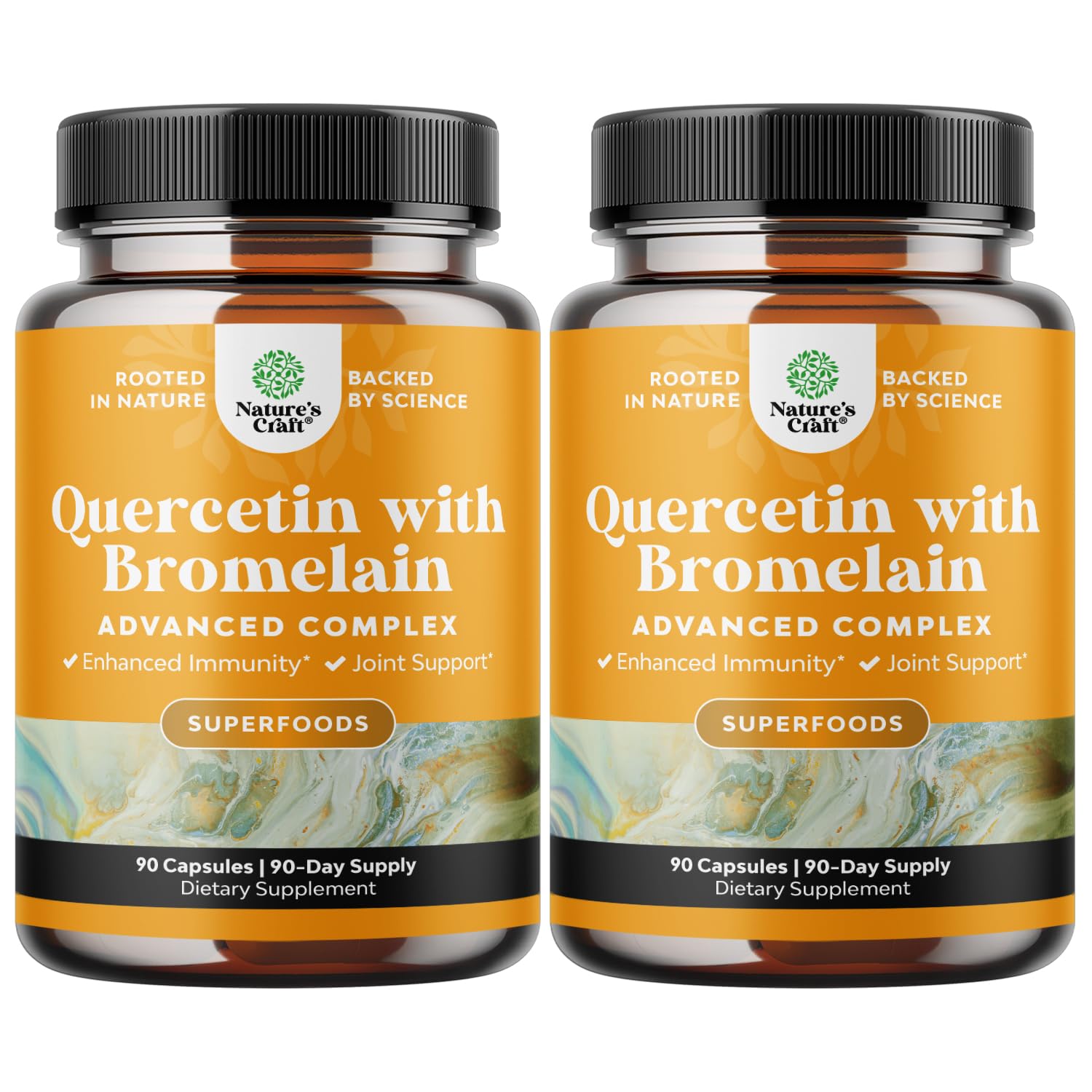 Natures Craft Pure Quercetin with Bromelain bottle for immune support