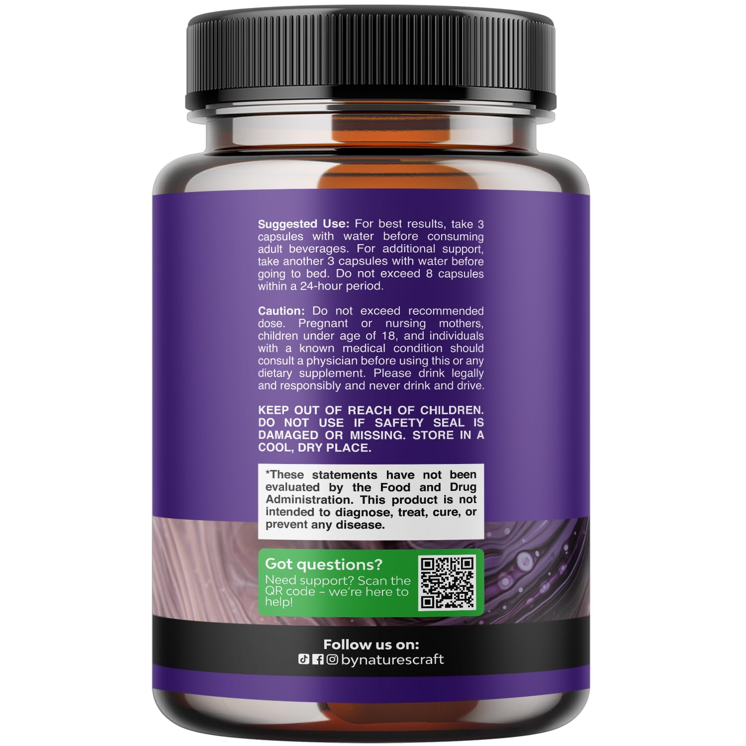 Natures Craft Rehydration Pills capsules closeup showing compact tablets and easy dosage.