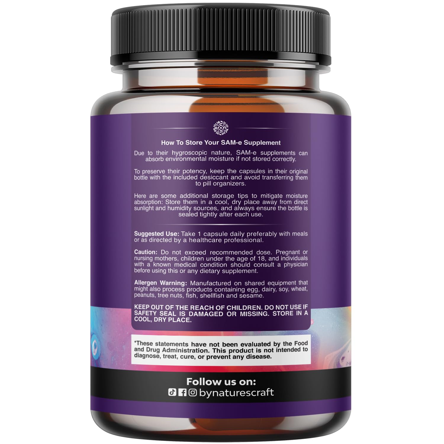 Nature's Craft Sam-E 200mg capsules for daily mood and focus