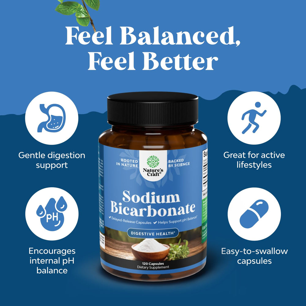 Natures Craft slow-release capsules providing extended digestive support.