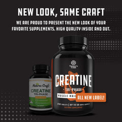 Natures Craft creatine bottle beside smartphone for routine reminder