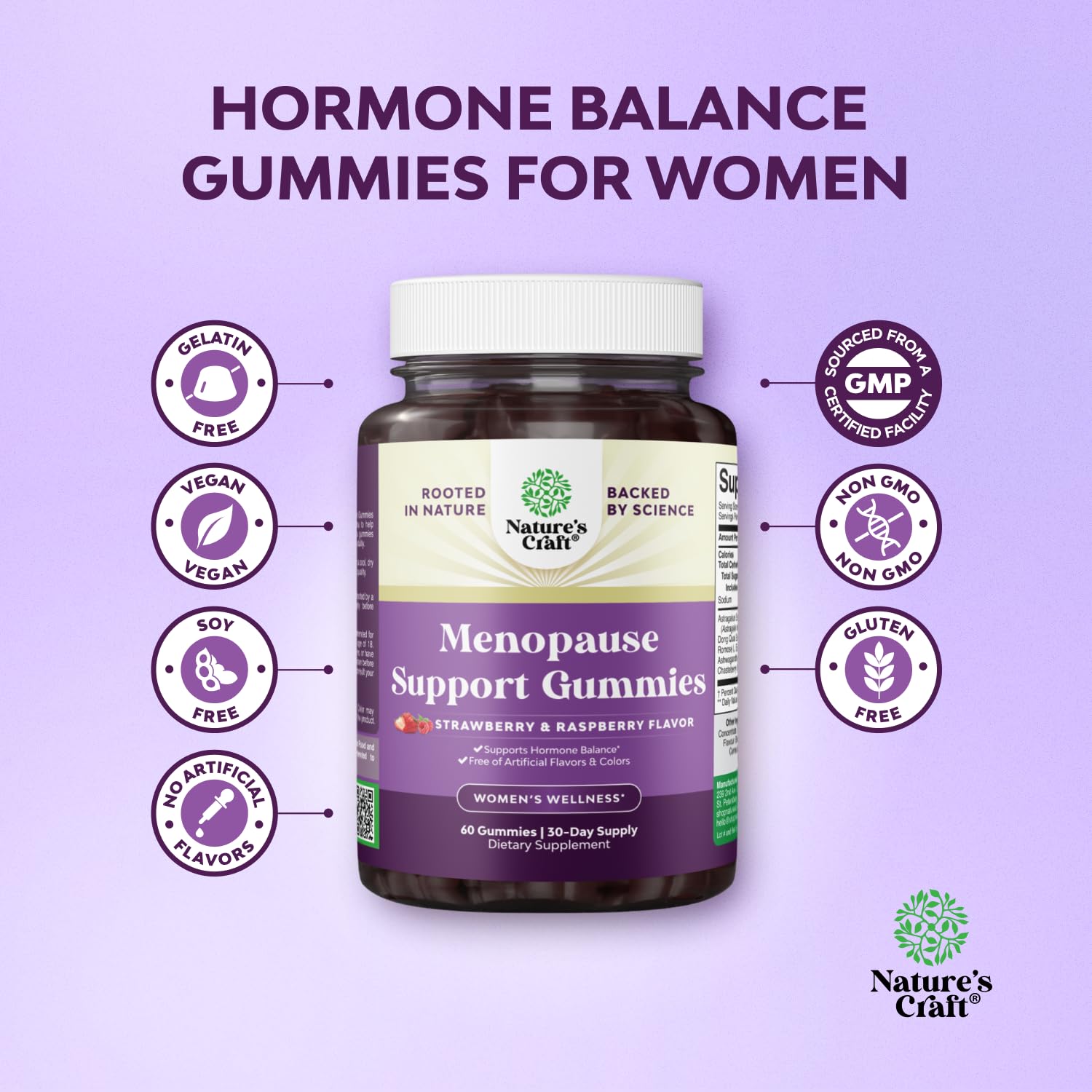 Natures Craft Vegan, non-GMO, gluten-free formula with natural ingredients
