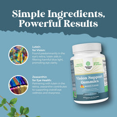 Natures Craft Vision Support Gummies made-in-USA claim on packaging