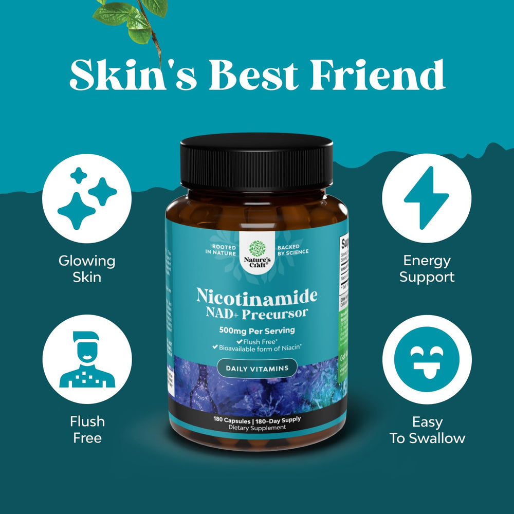 Natures Craft vitamin B3 niacinamide ingredients list, quality you can trust.
