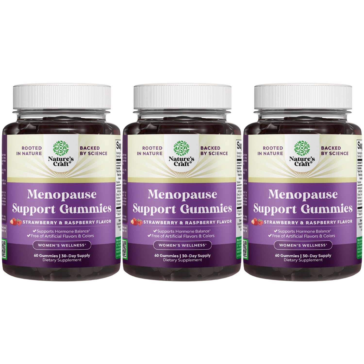 Natures Craft Womens Menopause Gummies in a jar show a convenient daily support option