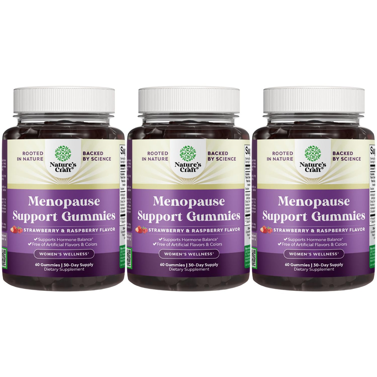 Natures Craft Womens Menopause Gummies in a jar show a convenient daily support option