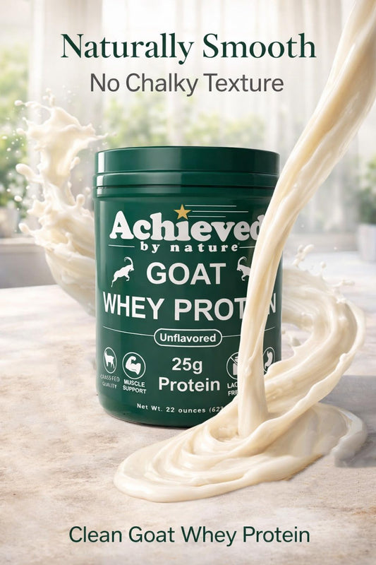 Nature's Diet goat whey protein scoop for quick servings.