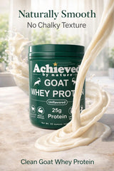 Nature's Diet goat whey protein scoop for quick servings.