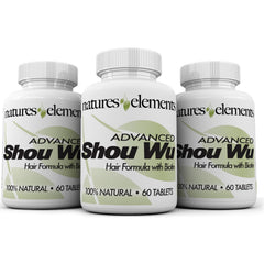 Natures Elements Advanced Shou Wu gray hair bottle for ongoing care