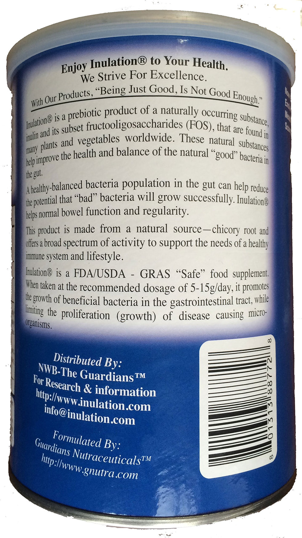 Nature's Formula Inulation powder scoop demonstrates easy daily fiber measurement