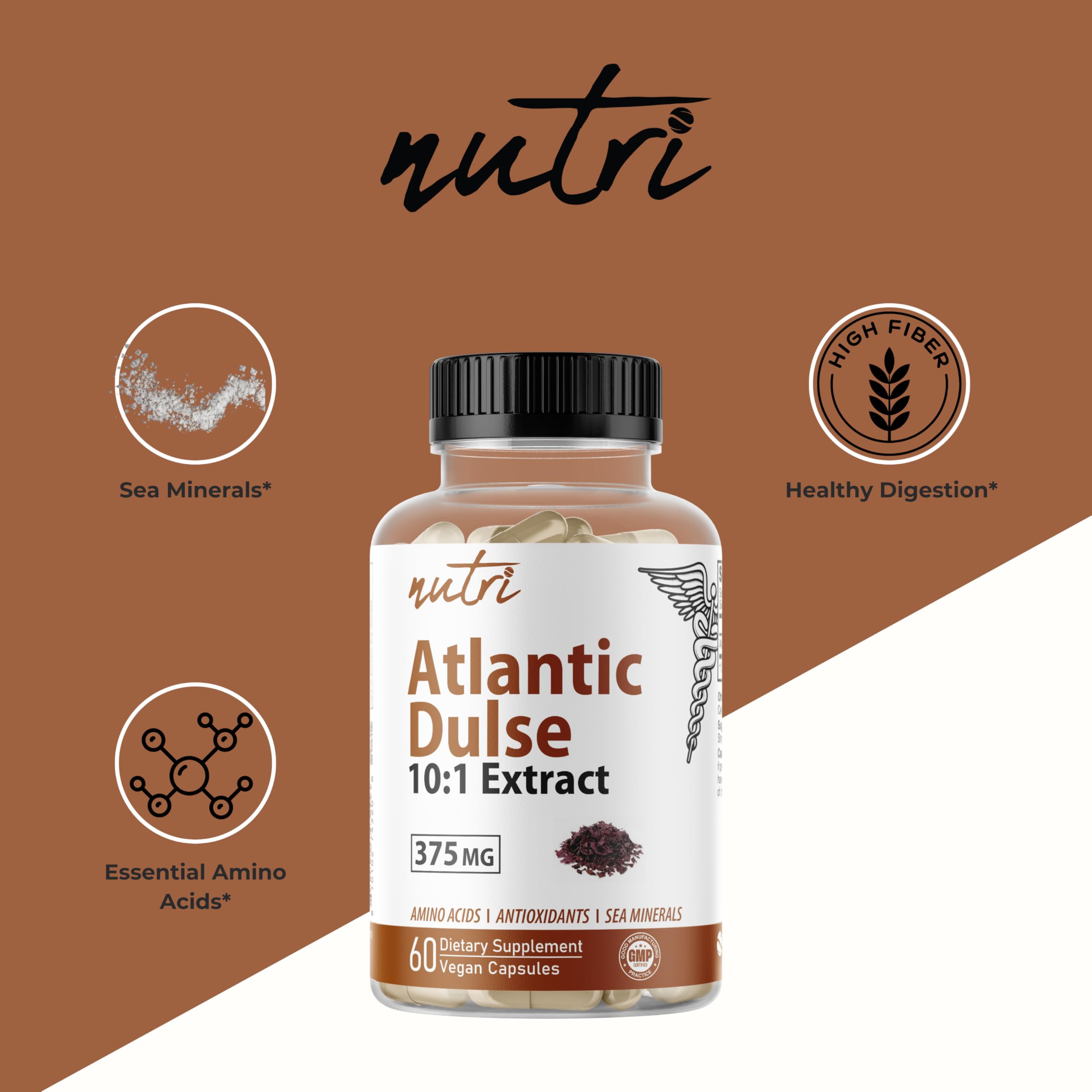 Lab results display Nature's Fusions Atlantic Dulse 10:1 extract test certificates, third-party verified quality.