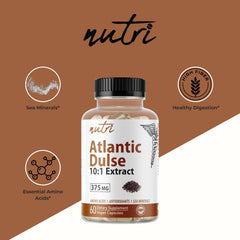 Lab results display Nature's Fusions Atlantic Dulse 10:1 extract test certificates, third-party verified quality.
