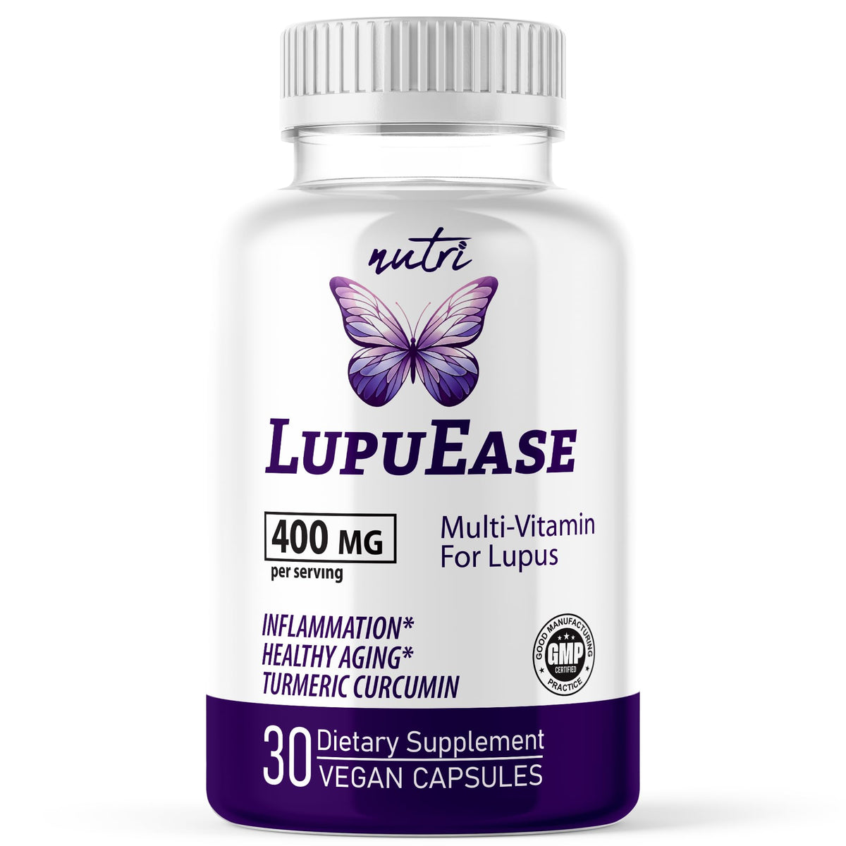 Nature's Fusions LupuEase bottle front for daily lupus-support multivitamin