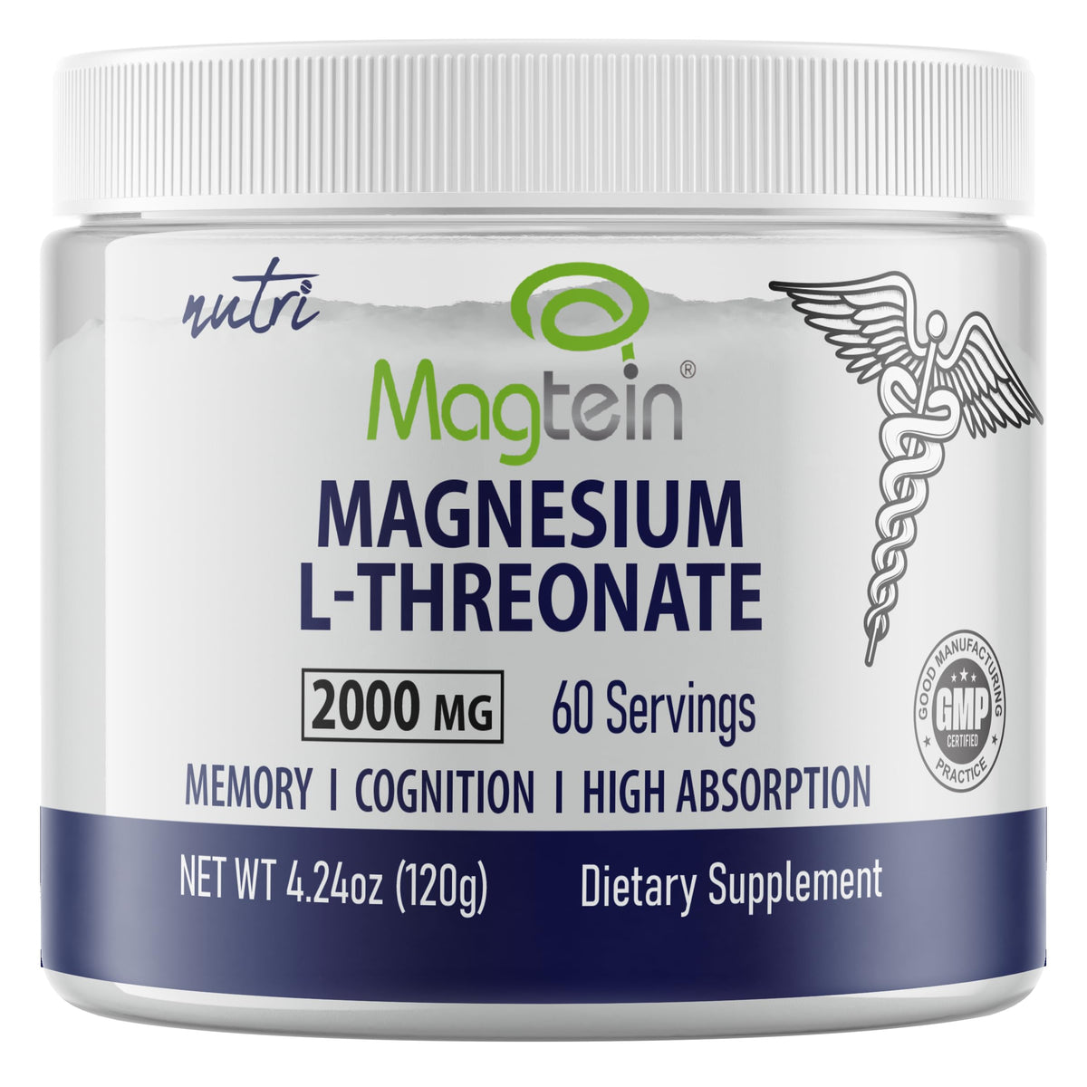 Nature's Fusions Magnesium Powder tasteless pour for easy daily mixing