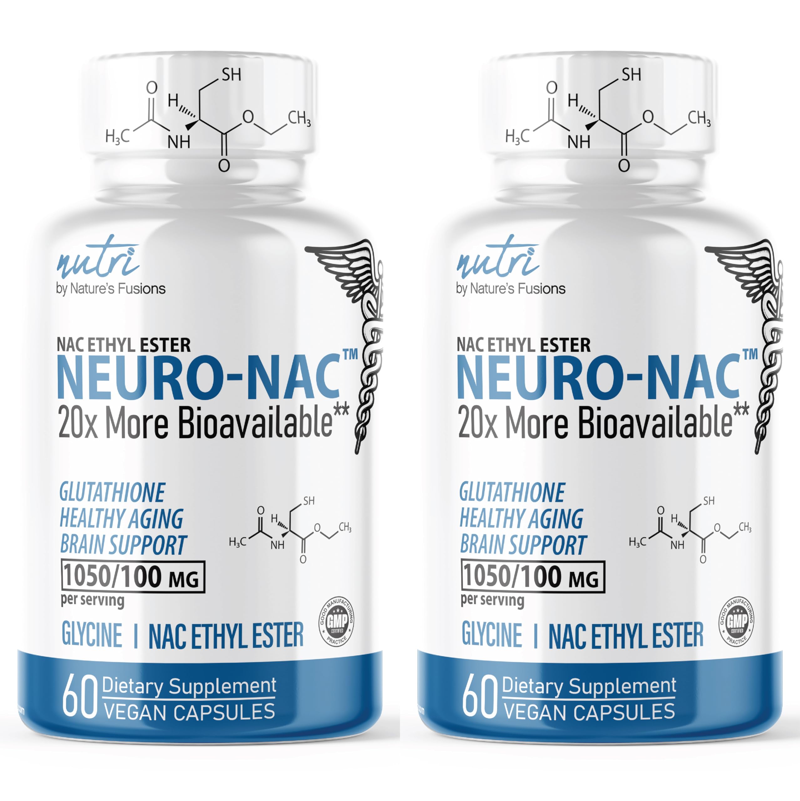 Nature's Fusions Neuro NACET bottle offering daily antioxidant support