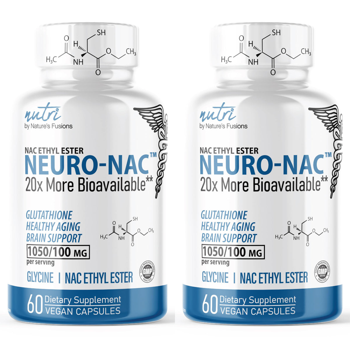 Nature's Fusions Neuro NACET bottle offering daily antioxidant support