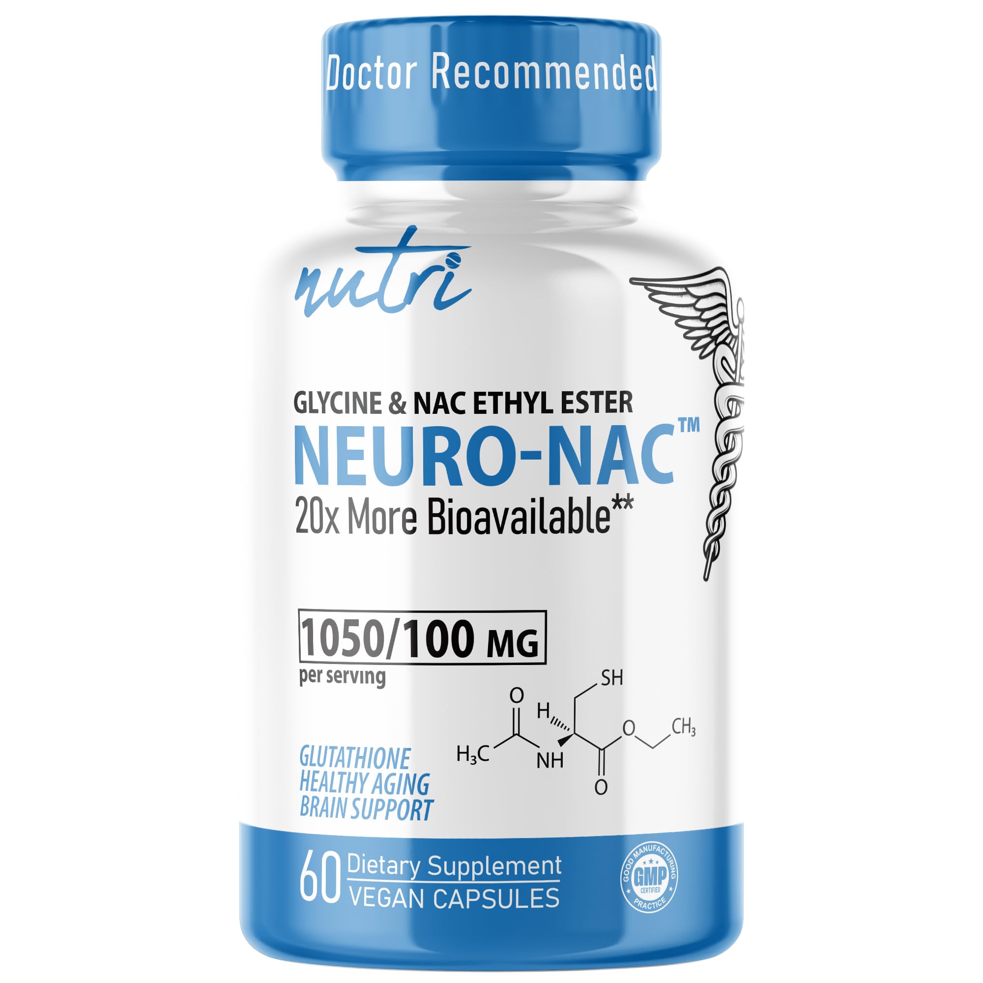 Nature's Fusions Neuro NAC ET bottle with capsules for daily neuro health support