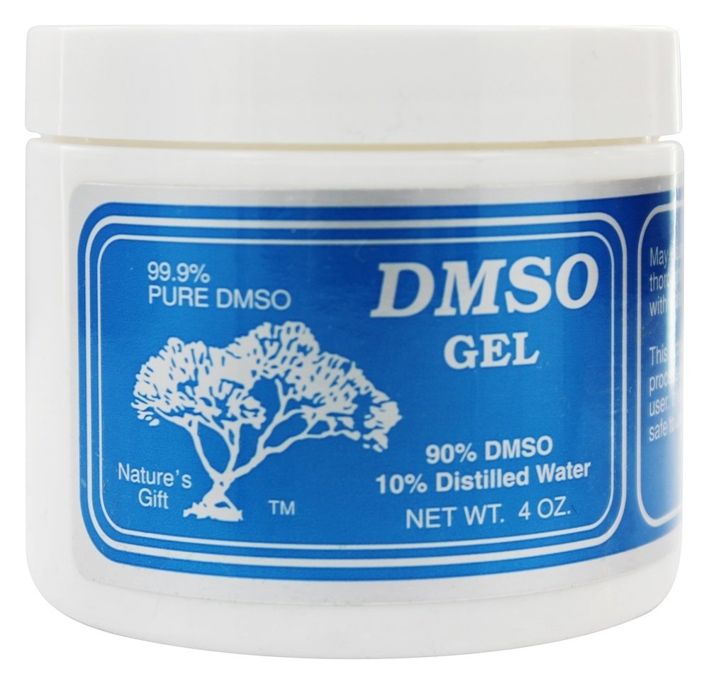 Nature's Gift DMSO 90% gel jar front view, versatile solvent for formulations