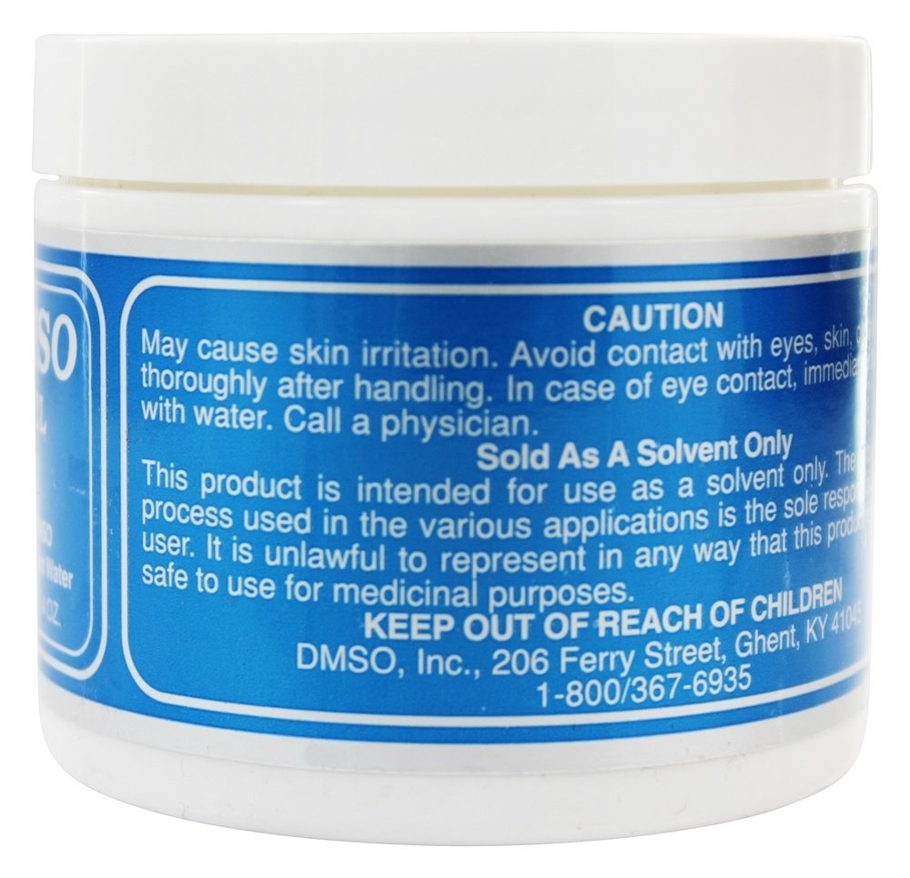 Nature's Gift DMSO 90% gel packaging box, clear label for safe storage and handling