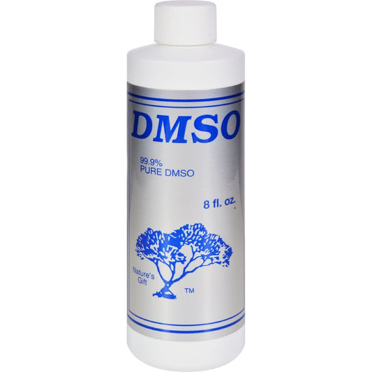 Nature's Gift DMSO Pure bottle, ideal for topical use and household solvent tasks.