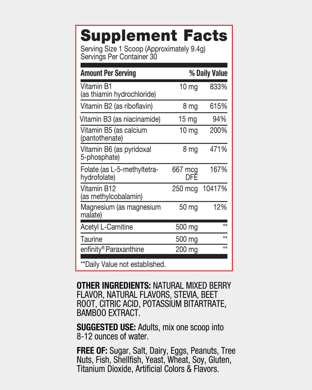 Nature's Lab energy on the go with scoop and cup
