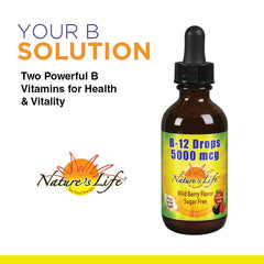 Nature's Life Biotin container beside box for hair, skin & nails use