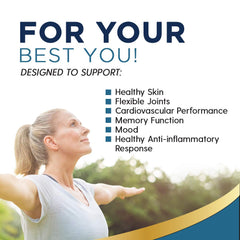 Nature's Life flaxseed and borage oil blend image emphasizes omega 3, 6 and 9.