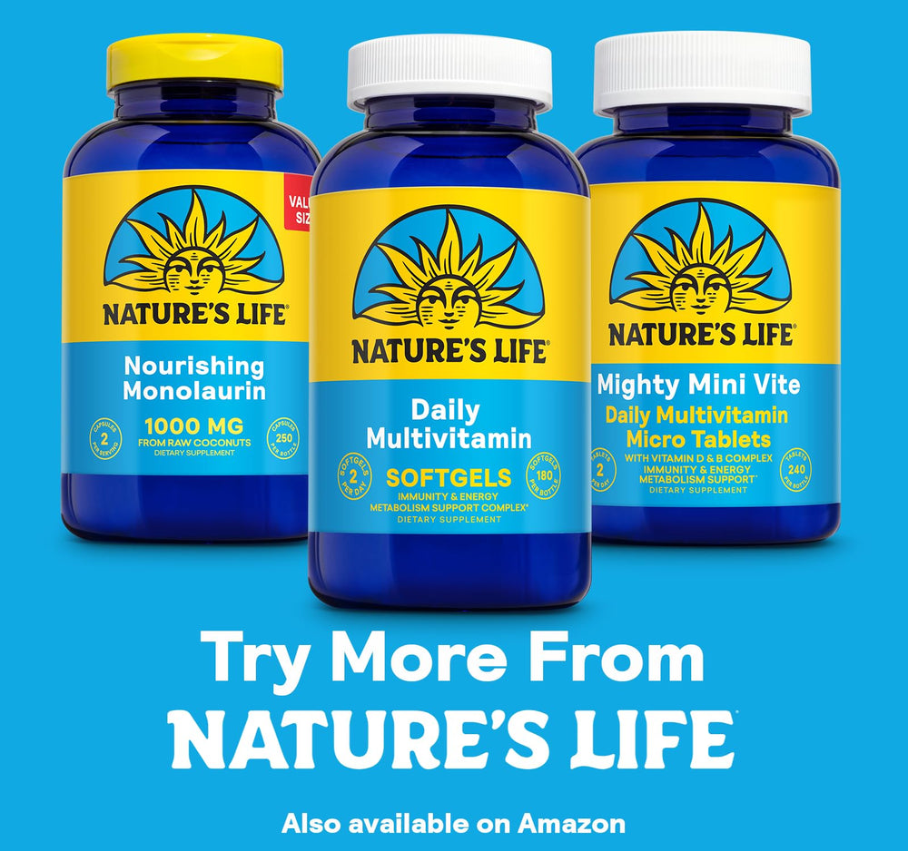 Nature's Life 3-month supply bottle highlighting long-term daily wellness