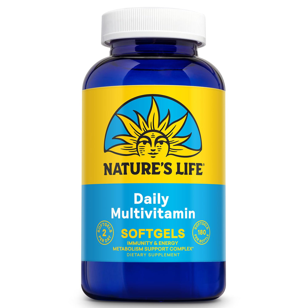 Nature's Life softgel multivitamin bottle front for daily nutrition support