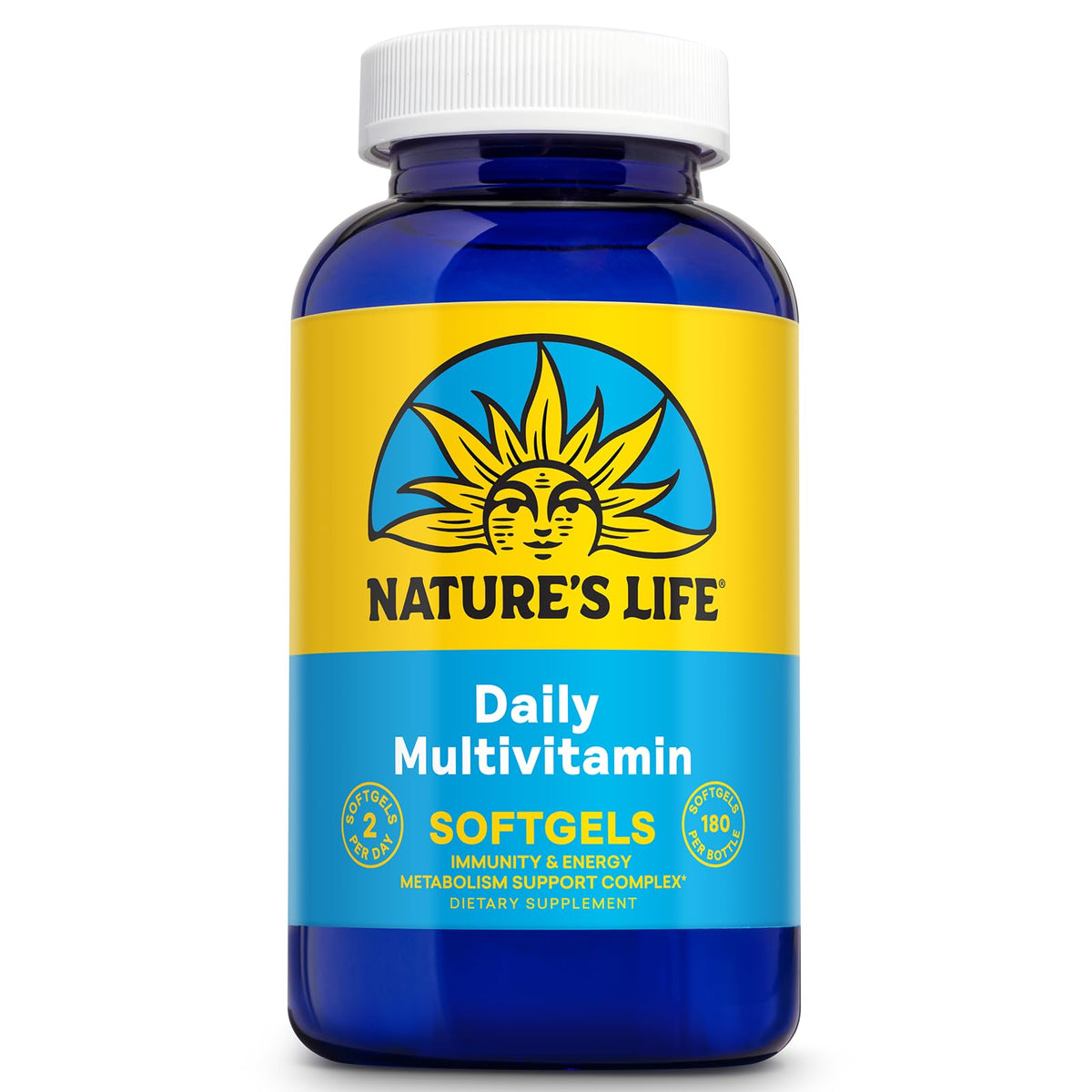 Nature's Life softgel multivitamin bottle front for daily nutrition support