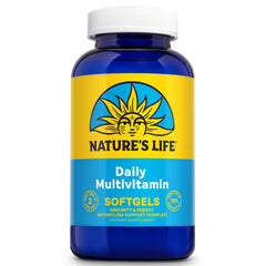 Nature's Life softgel multivitamin bottle front for daily nutrition support