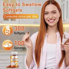 Nature's Live 100 day supply bottle with 300 capsules for steady daily use.