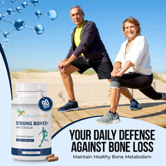 Nature's Nectar bone health benefits graphic illustrating long-term support.