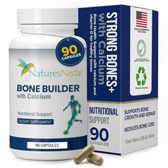 Nature's Nectar bone & joint bottle front promotes bone health support.