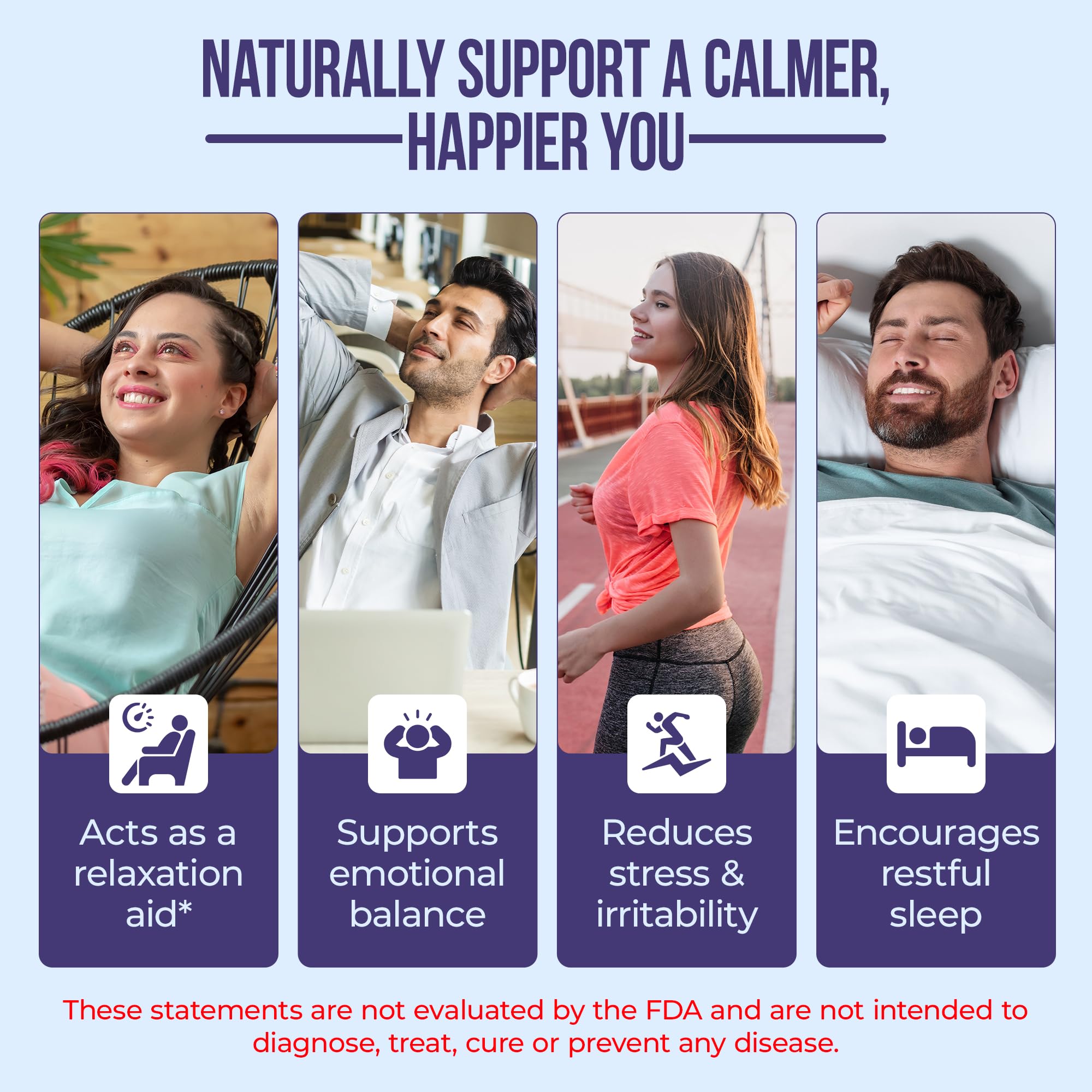 Nature's Nectar Keep Calm with Ashwagandha emphasizes natural stress-relief ingredients.