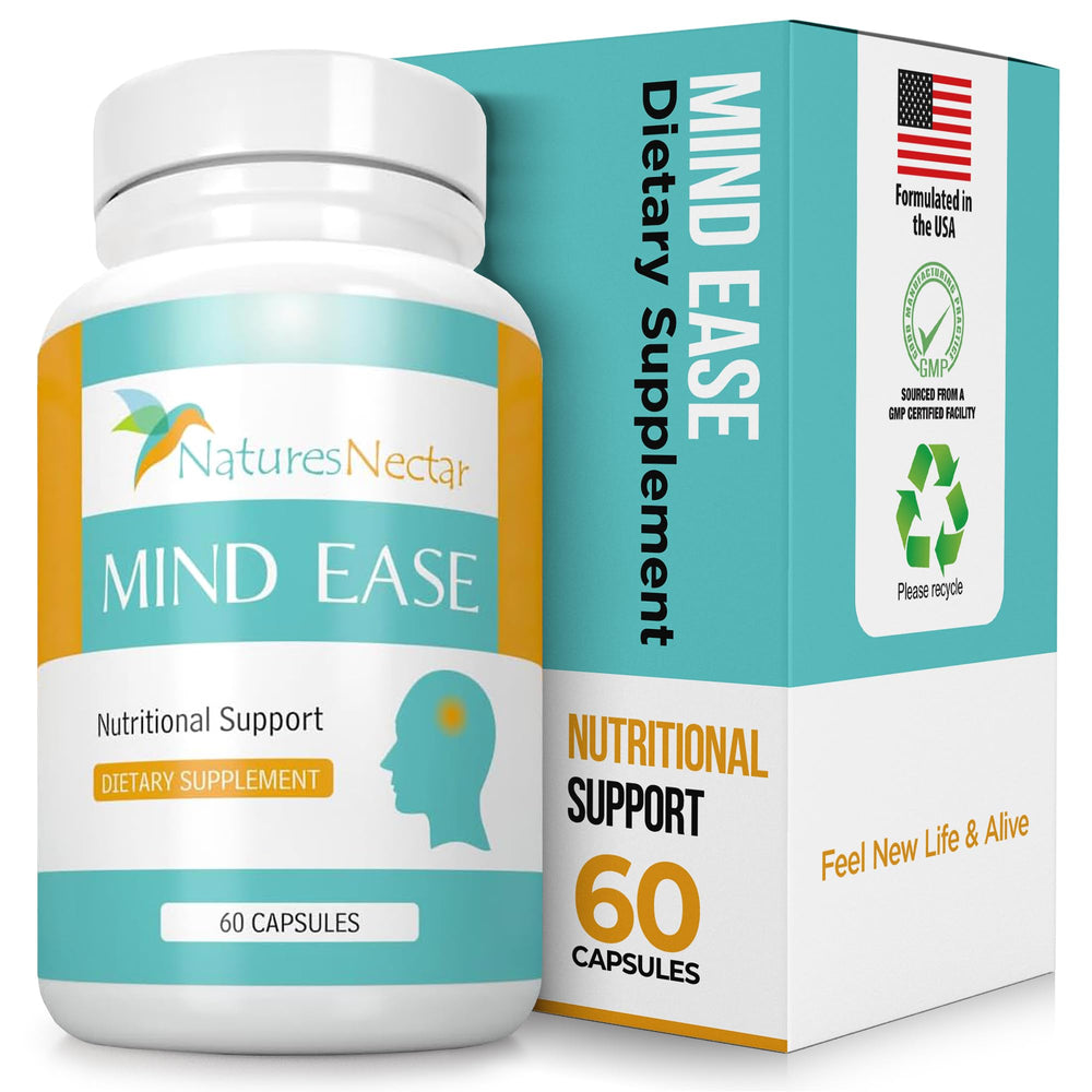 Nature's Nectar migraine prevention bottle front shows US-made packaging for natural support