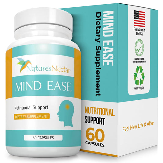 Nature's Nectar migraine prevention bottle front shows US-made packaging for natural support