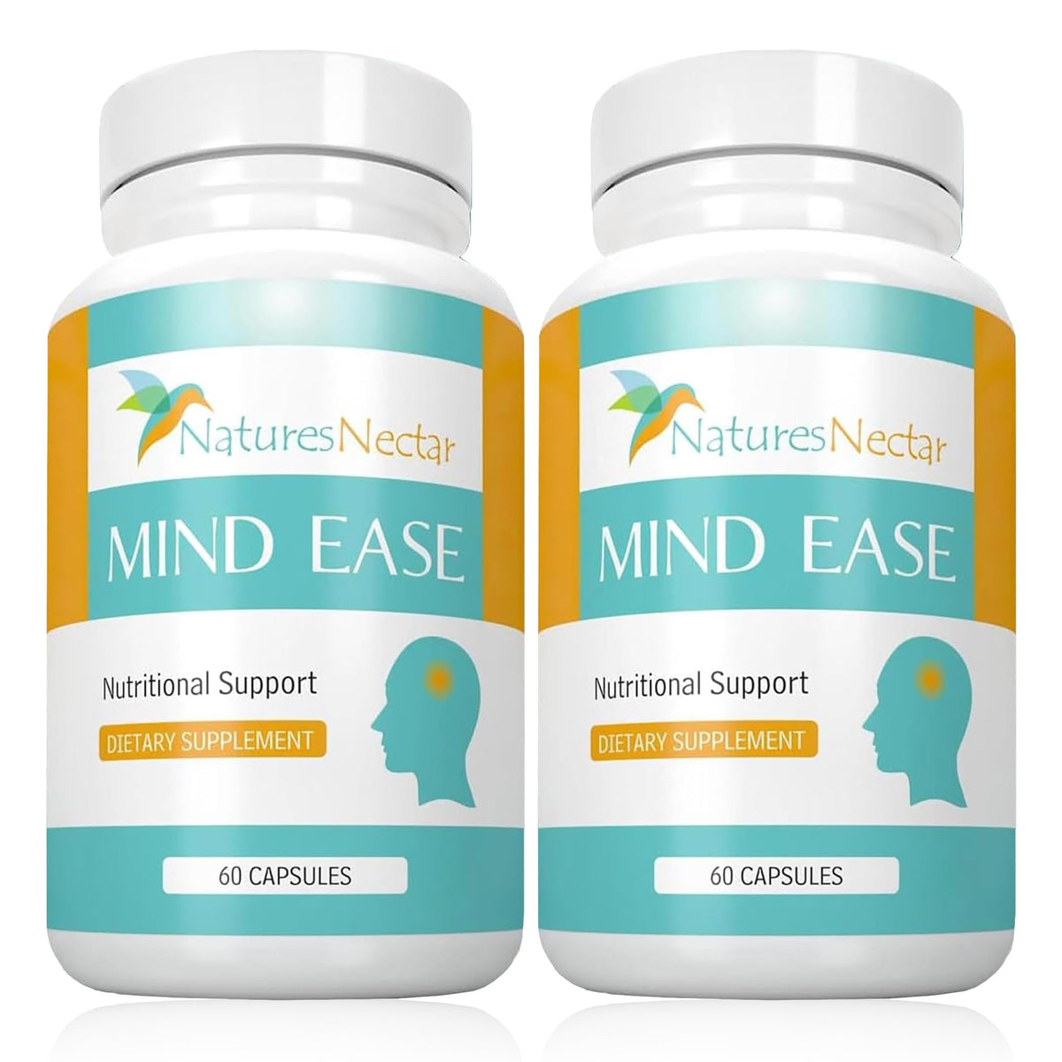 Nature's Nectar Migraine Prevention capsules bottle highlights a natural, multi-ingredient blend for migraine support.