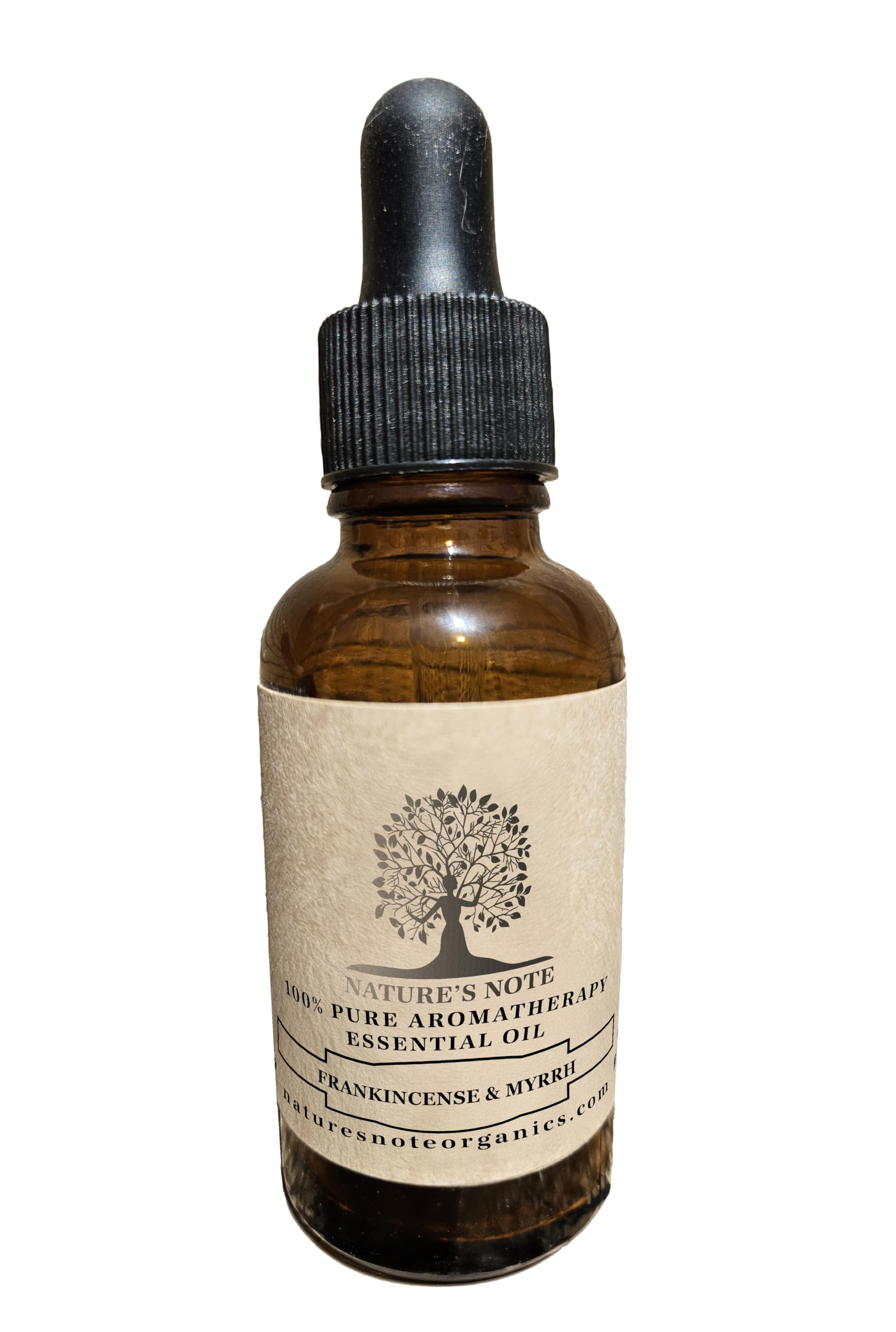 Nature's Note frankincense and myrrh cap seals aroma during use.