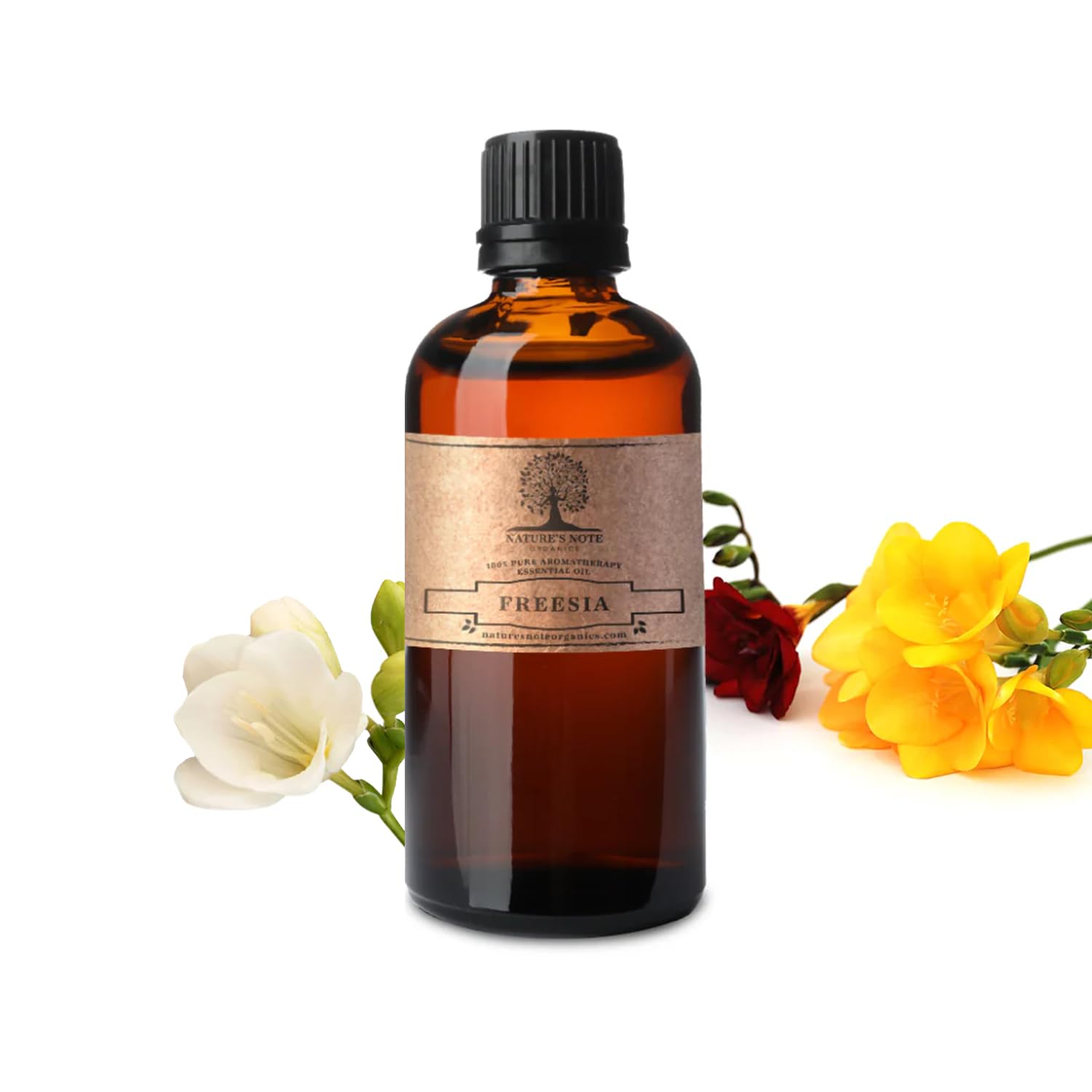 Nature's Note Freesia essential oil bottle ready for diffusers and blends