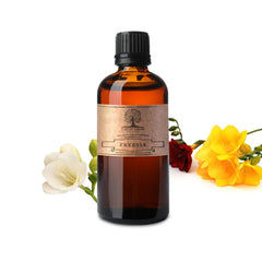 Nature's Note Freesia essential oil bottle ready for diffusers and blends