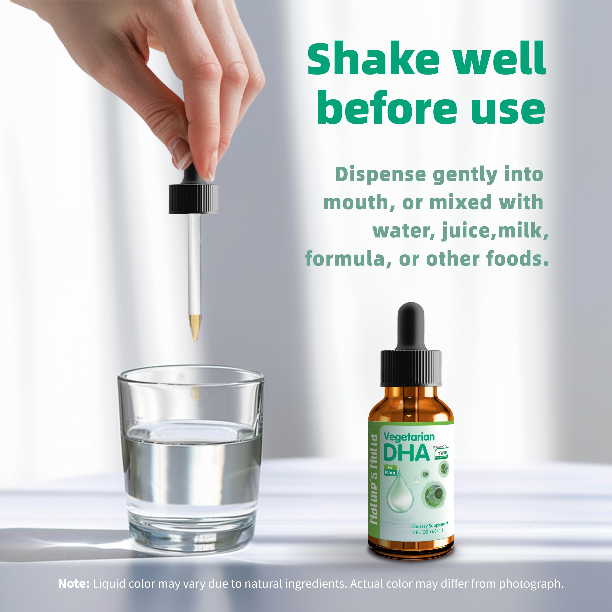 Nature's Nutra DHA orange flavor makes daily drops kid-friendly.