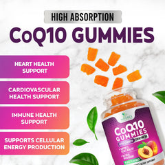 Nature's Nutrition CoQ10 Gummies support cellular energy production.