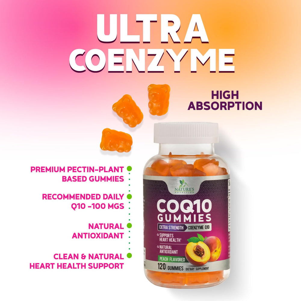 Nature's Nutrition CoQ10 Gummies third-party tested for quality.