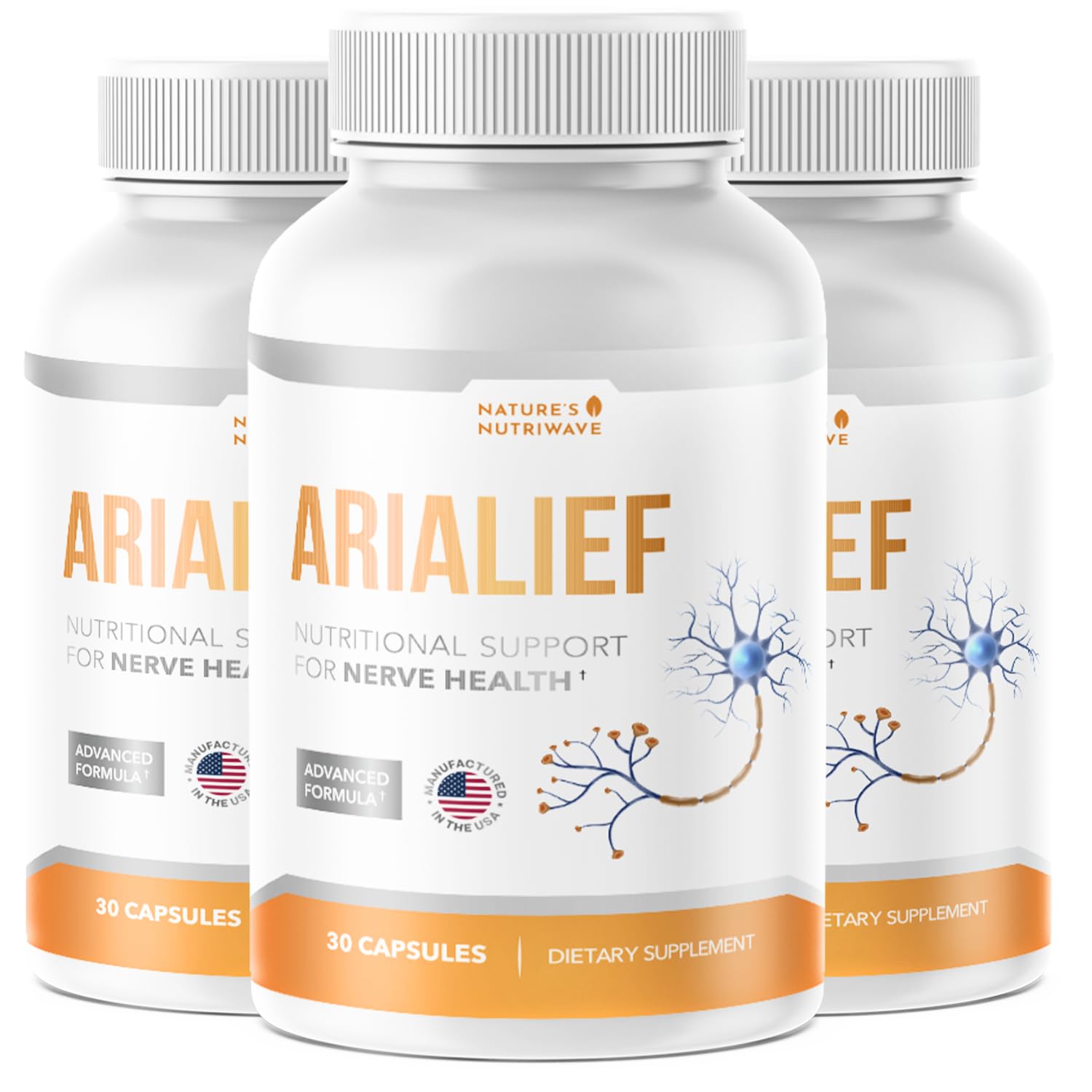 Arialief bottle front by Nature’s NutriWave for daily wellness support